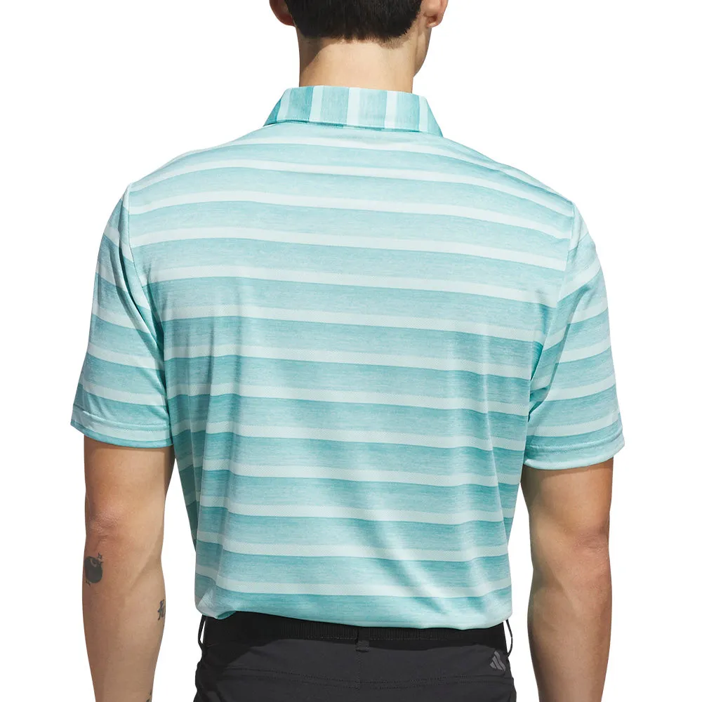 President's Day Sale Adidas Two-Colour Stripe Polo Shirt - Mint Ton/Semi Flash Aqua