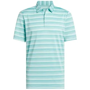 Adidas Two-Colour Stripe Polo Shirt - Mint Ton/Semi Flash Aqua Own the Vibe