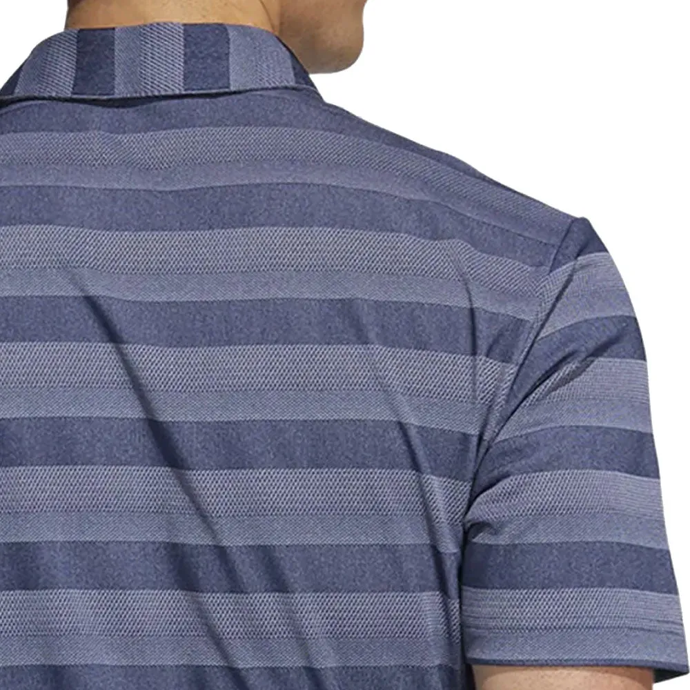 Adidas Two Colour Stripe Primegreen Polo Shirt - Crew Navy/White Father's Day Sale Feel the Energy