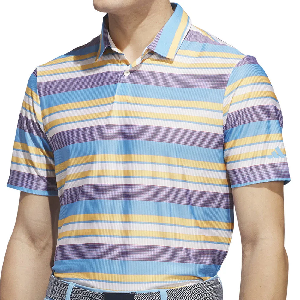 Empower Your Journey Push Beyond Limits Adidas Ult365 Heat.Rdy Stripe Polo Shirt - Semi Spark