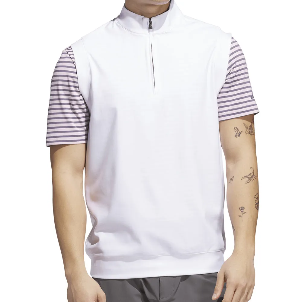 Move Beyond Ordinary Command Attention Adidas Ultimate365 Classic 1/4 Zip Vest - White