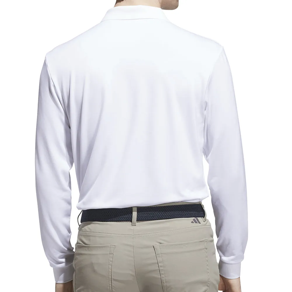 Adidas Ultimate365 Cold.Rdy Long Sleeve Polo Shirt - White Chase What Moves You New Year's Eve Sale