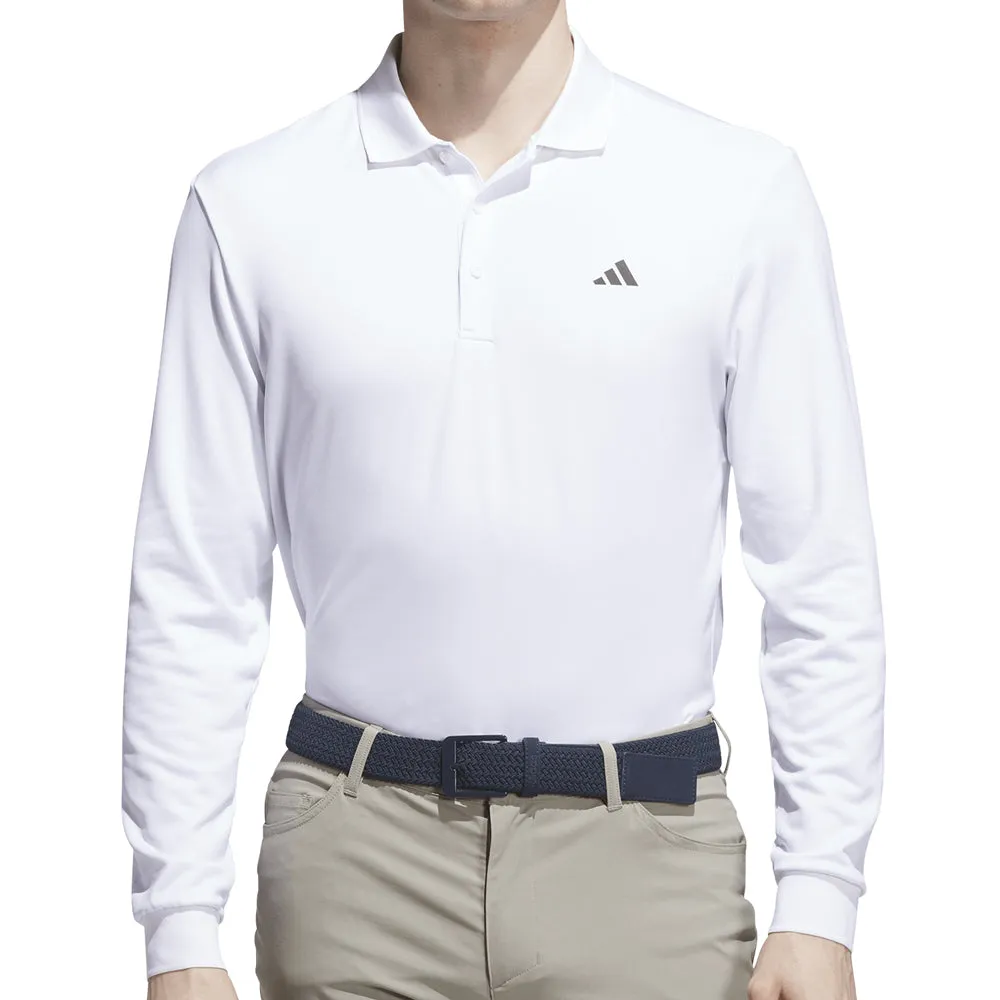 Adidas Ultimate365 Cold.Rdy Long Sleeve Polo Shirt - White Great Value