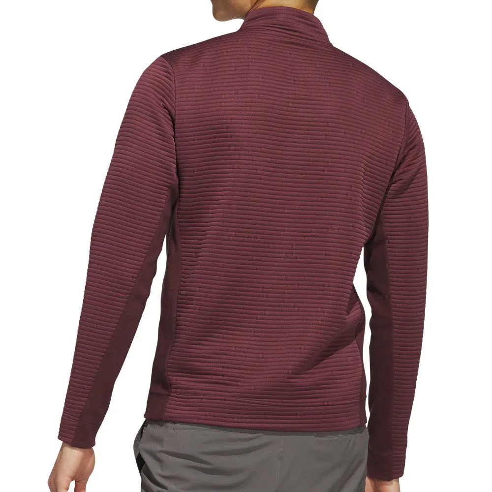 Fuel Your Fire Christmas Day Sale Adidas Ultimate365 Dwr Textured 1/4 Zip Pullover - Aurora Ruby