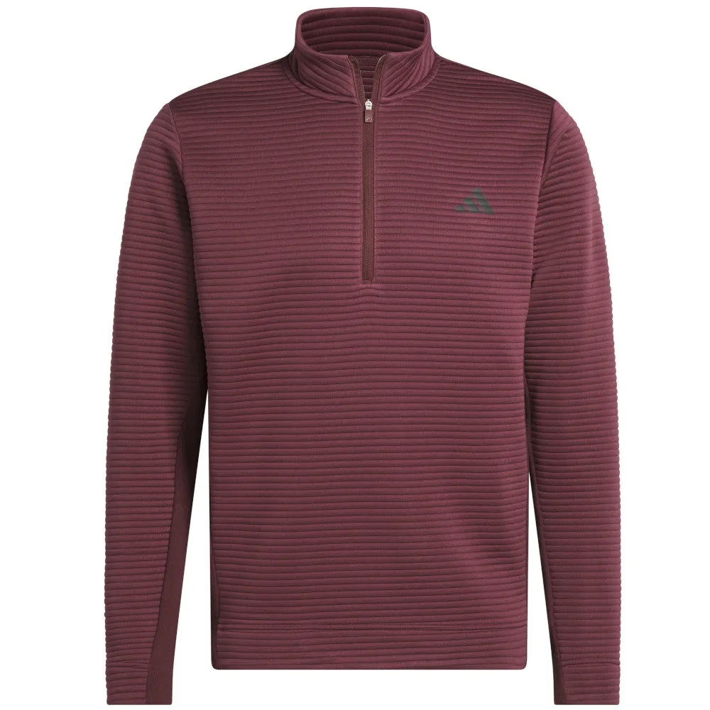 Hit Your Next Level Adidas Ultimate365 Dwr Textured 1/4 Zip Pullover - Aurora Ruby