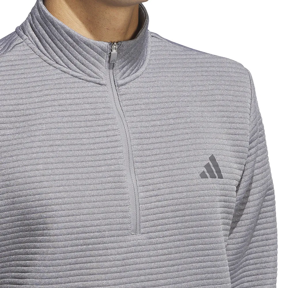 Labor Day Sale Adidas Ultimate365 Dwr Textured 1/4 Zip Pullover - Grey Three/White