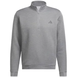 Performance Unleashed Adidas Ultimate365 Dwr Textured 1/4 Zip Pullover - Grey Three/White