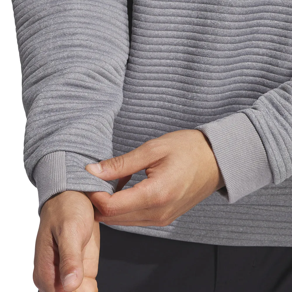 Adidas Ultimate365 Dwr Textured 1/4 Zip Pullover - Grey Three/White Holiday Sale