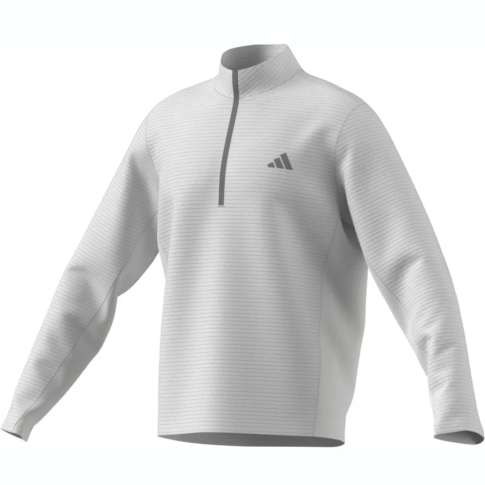 Adidas Ultimate365 Dwr Textured 1/4 Zip Pullover - White/White Own the Moment