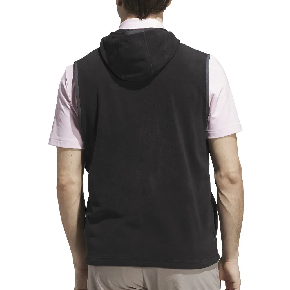 Adidas Ultimate365 Fleece Hoodie Full-Zip Vest - Black Stride with Confidence