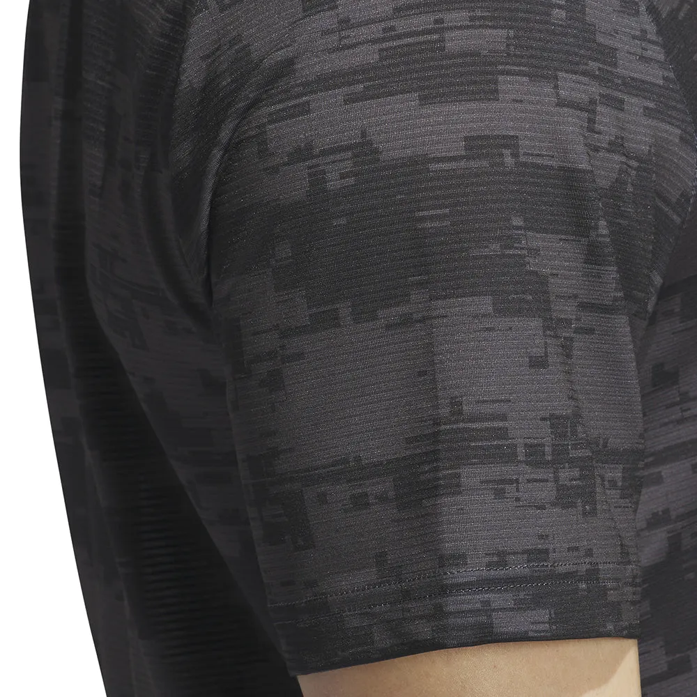 Adidas Ultimate365 Heat.Rdy Stripe Polo Shirt - Carbon/Black Loud Looks, Smooth Moves