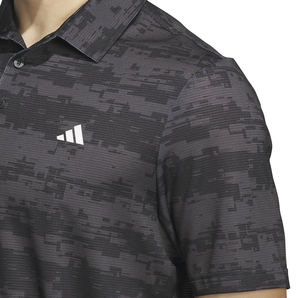 Adidas Ultimate365 Heat.Rdy Stripe Polo Shirt - Carbon/Black Confidence Starts Here