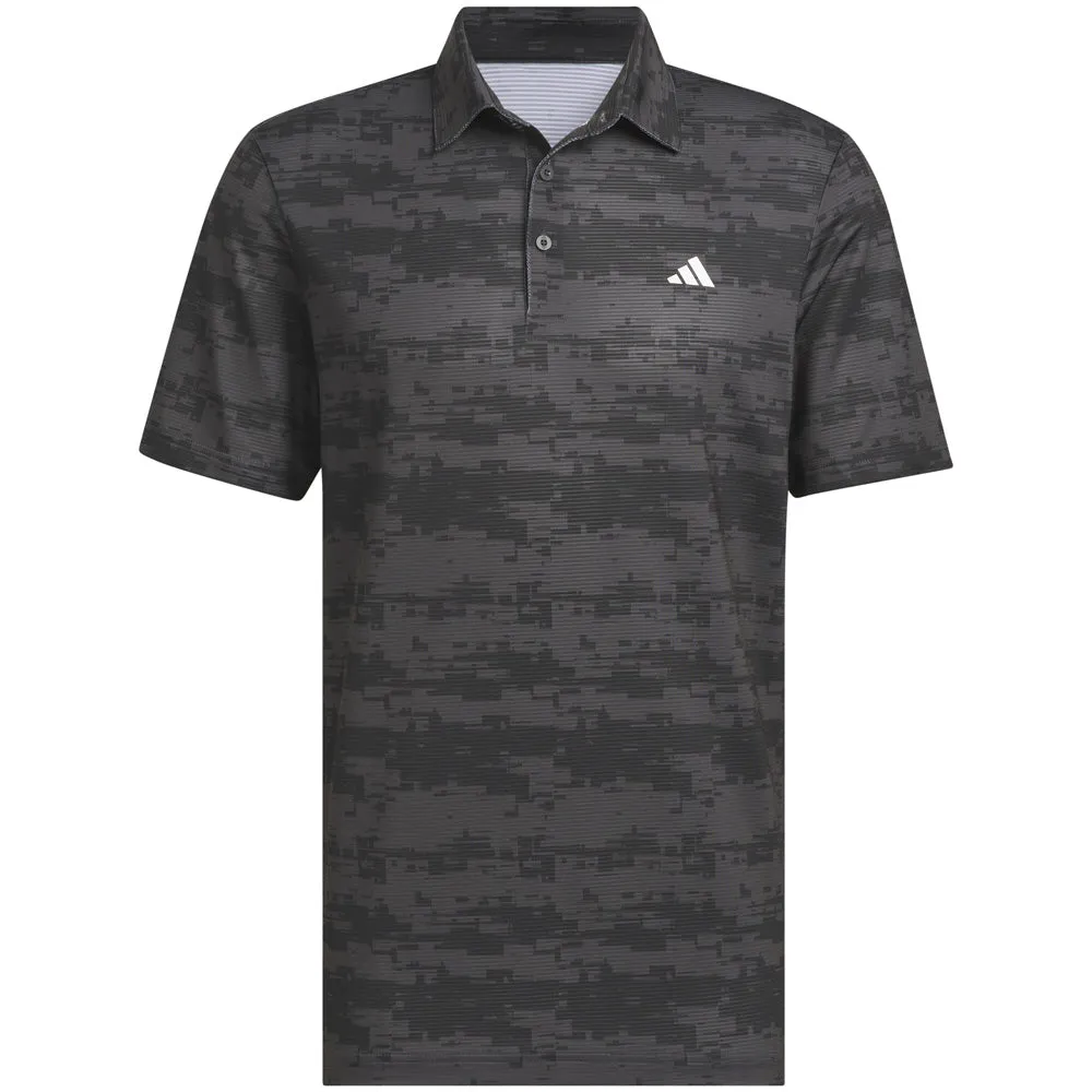 Adidas Ultimate365 Heat.Rdy Stripe Polo Shirt - Carbon/Black Own the Streets Footwear for the Fearless