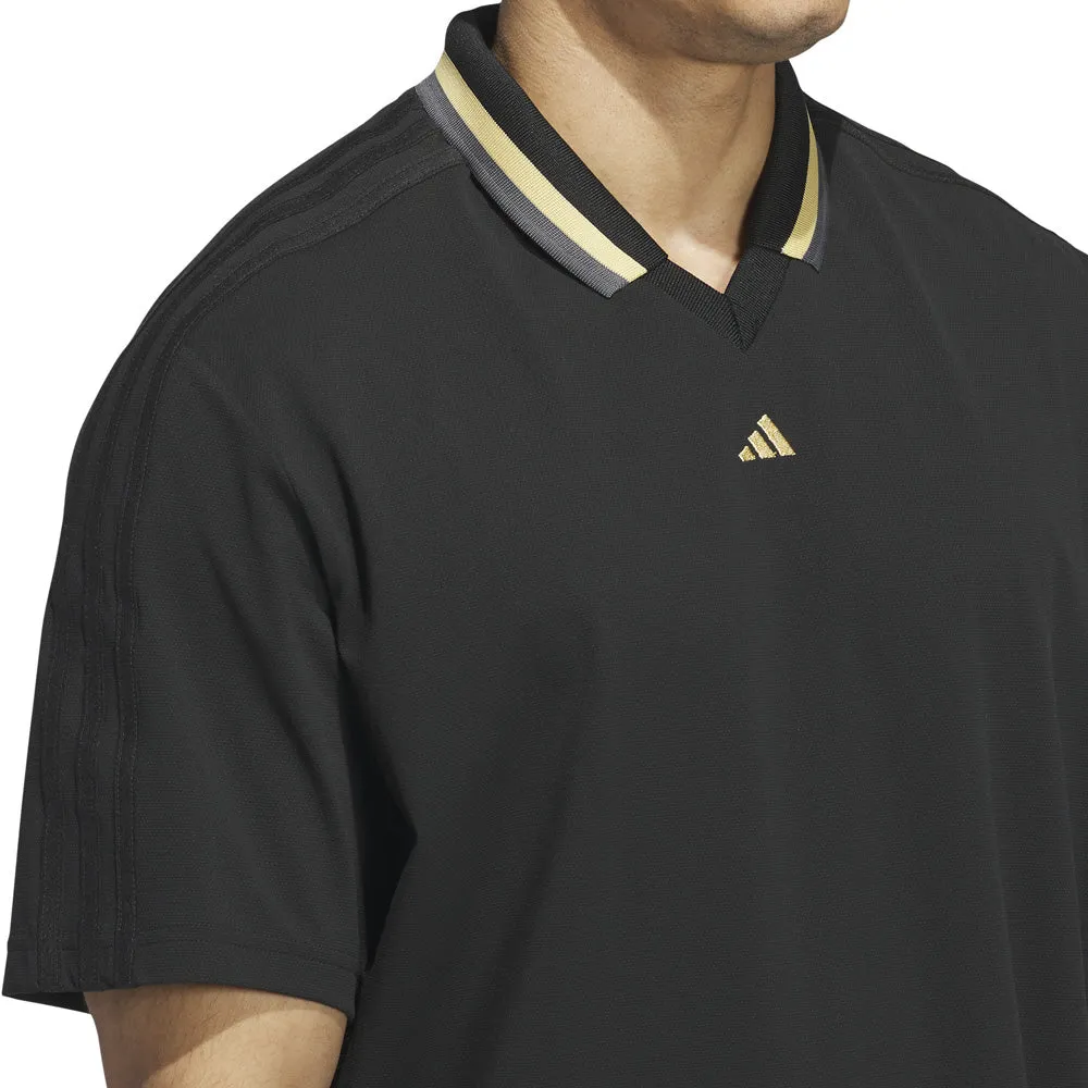 Empower Your Journey Keep Going Strong Adidas Ultimate365 Jersey Polo Shirt - Black