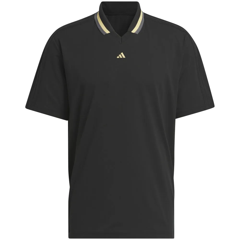 Command Attention Feel the Energy Adidas Ultimate365 Jersey Polo Shirt - Black