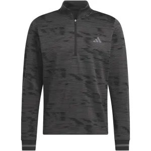 Adidas Ultimate365 Linear Stripe 1/4 Zip Pullover - Carbon/Black Engineered for Speed Fuel Your Fire