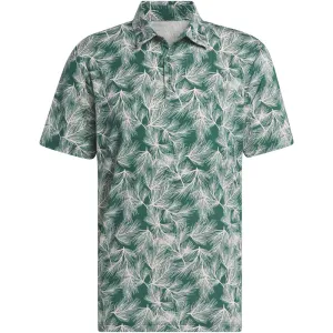 Adidas Ultimate365 Mesh Print Polo Shirt - Collegiate Green/Sandy Pink Thanksgiving Day Sale Push Beyond Limits