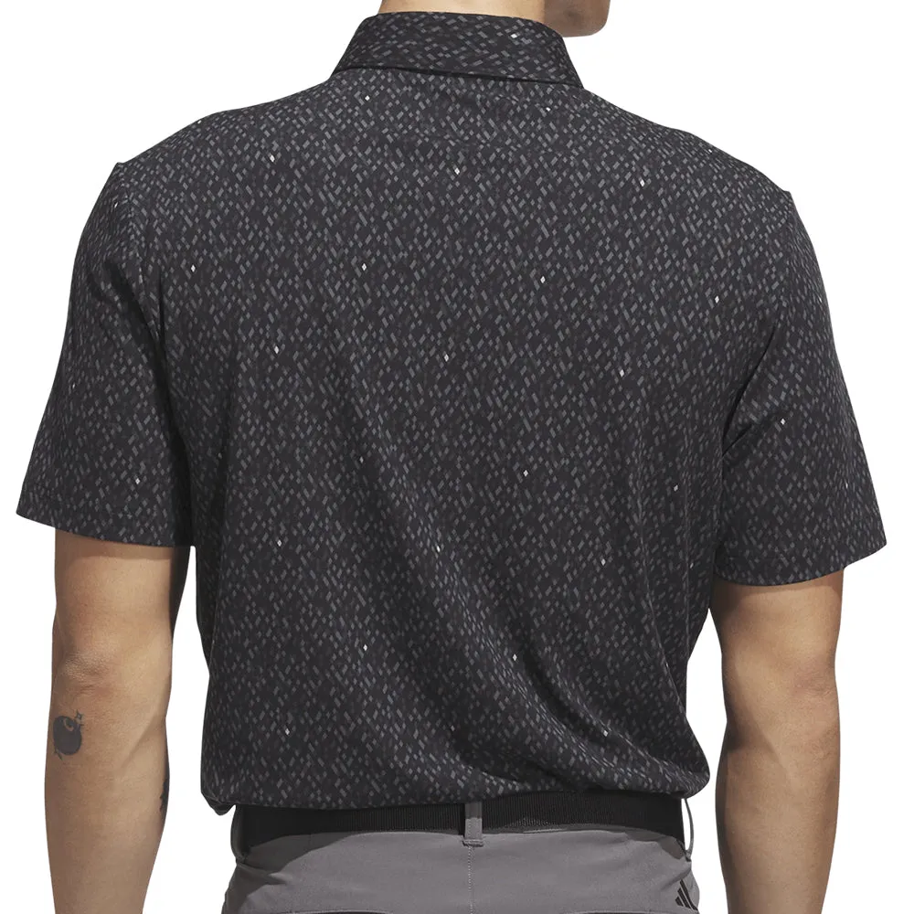 Adidas Ultimate365 Micro Argyle Polo Shirt - Black/Carbon Be Unstoppable