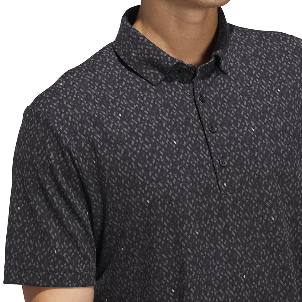Footwear for the Fearless Break Boundaries Adidas Ultimate365 Micro Argyle Polo Shirt - Black/Carbon