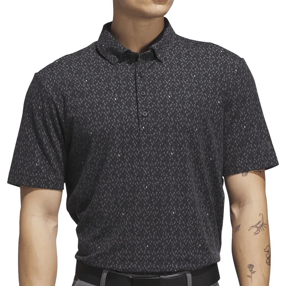 Adidas Ultimate365 Micro Argyle Polo Shirt - Black/Carbon The Fast Lane Choice Loud Looks, Smooth Moves