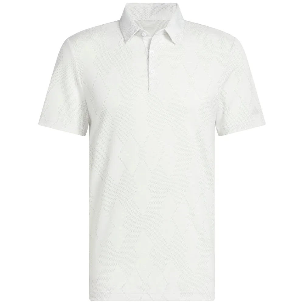 Step Out Boldly Adidas Ultimate365 Micro Texture Polo Shirt - White