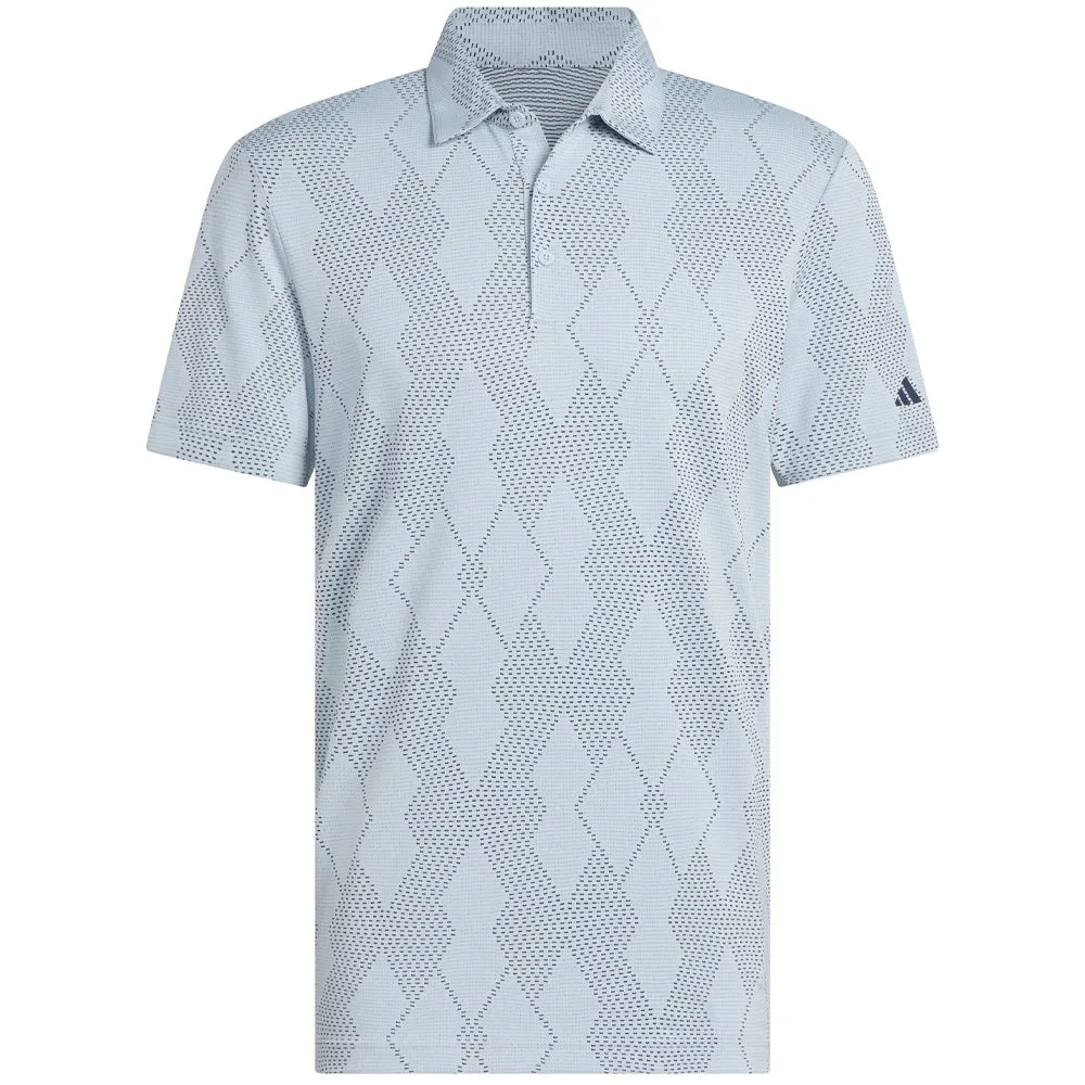 Unleash Your Power Adidas Ultimate365 Micro Texture Polo Shirt - Wonder Blue