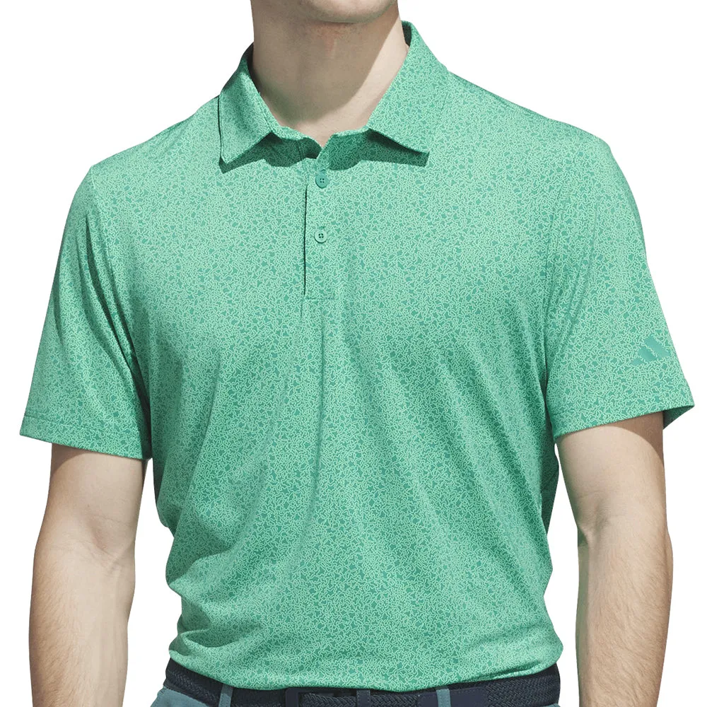 Feel the Energy Own the Moment Adidas Ultimate365 Mini Bunker Polo Shirt - Lime Burst