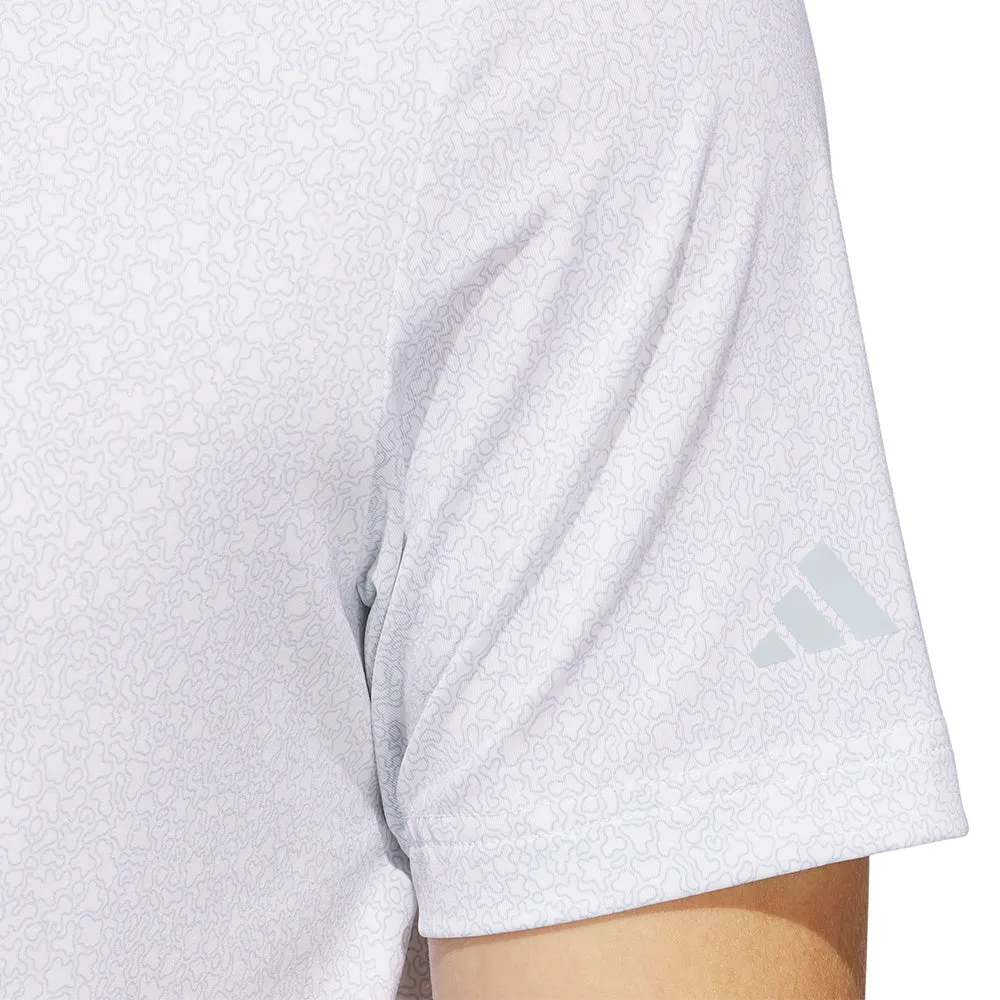 Adidas Ultimate365 Mini Bunker Polo Shirt - White/Wonder Blue Lead with Style