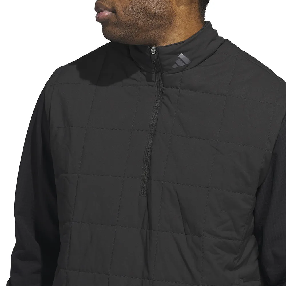 Adidas Ultimate365 Quilted Dwr 1/2 Zip Pullover - Black Confidence Starts Here Engineered for Speed
