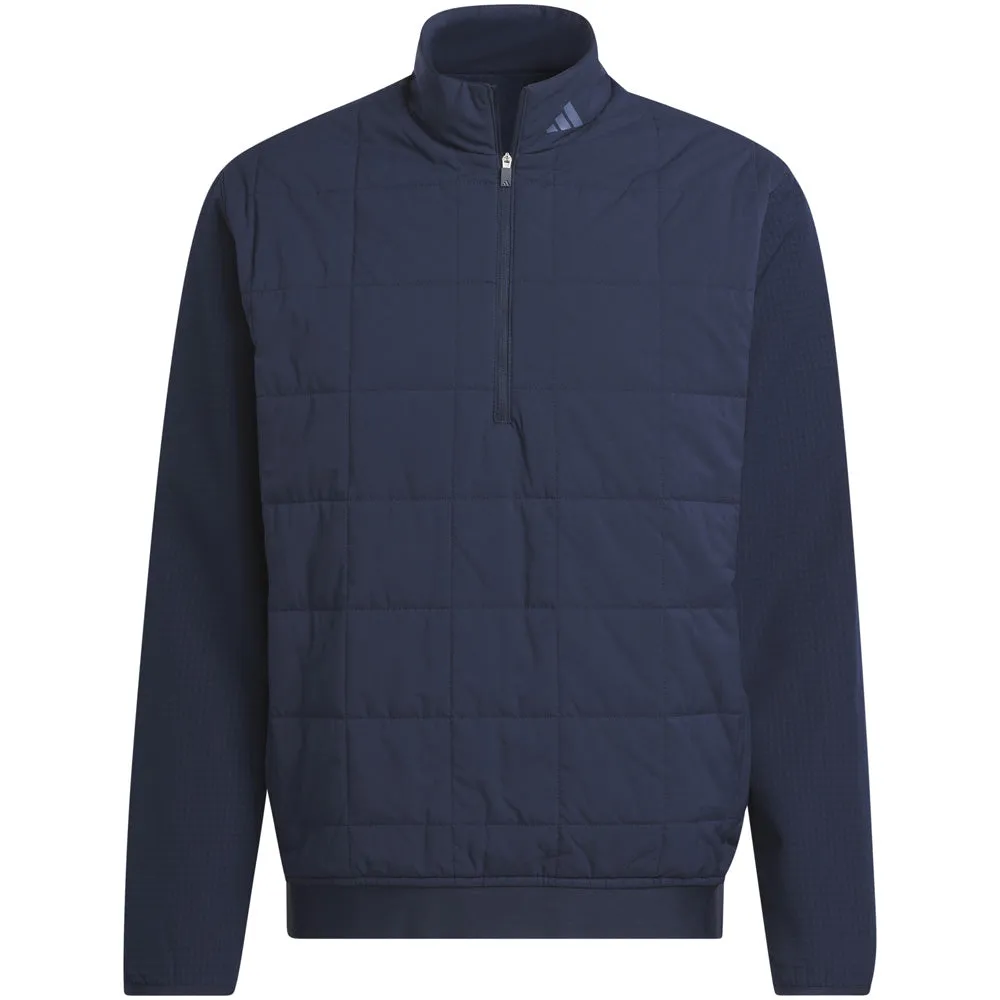 Adidas Ultimate365 Quilted Dwr 1/2 Zip Pullover - Collegiate Navy Push Beyond Limits Bring the Heat