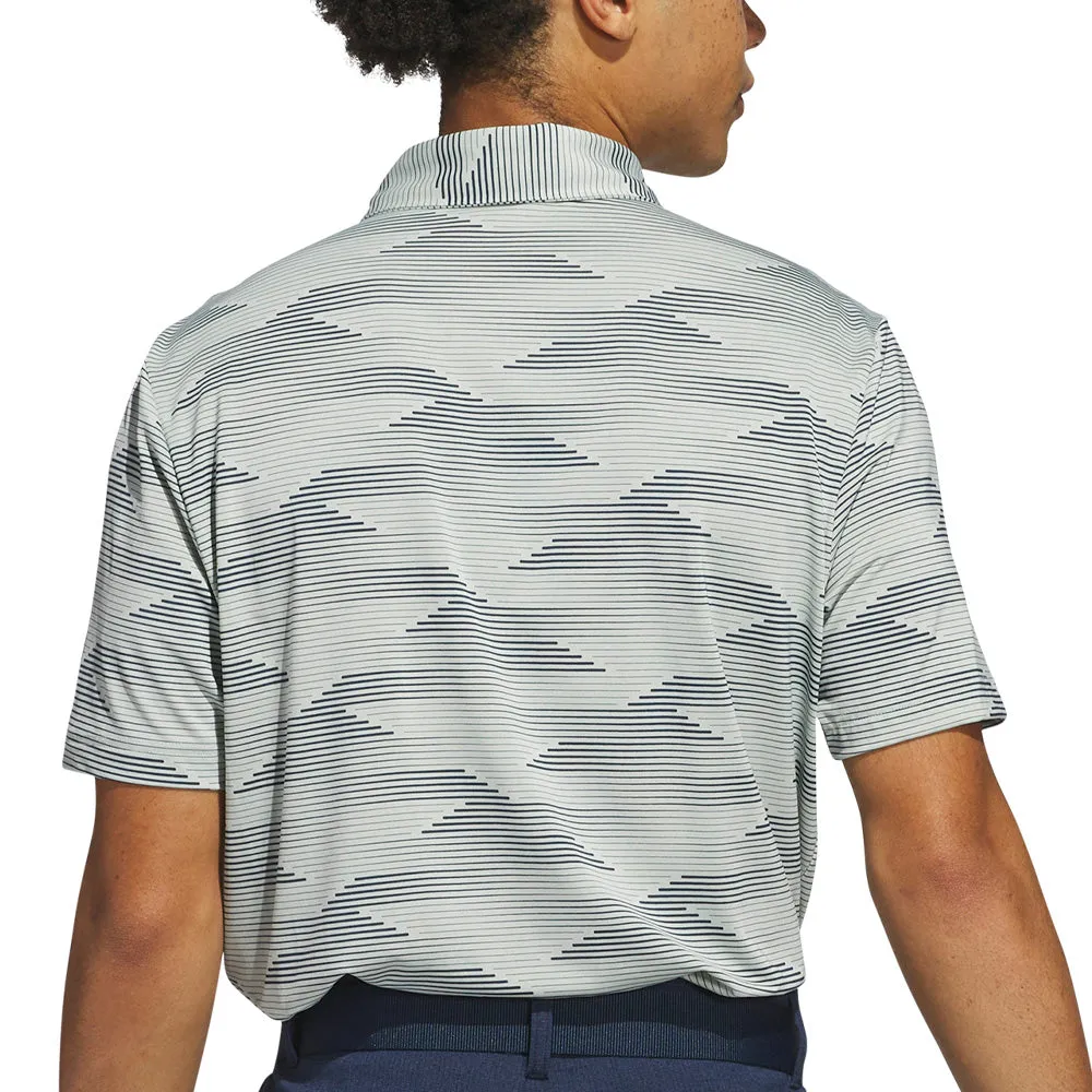 Bring the Heat Mother's Day Sale Adidas Ultimate365 Speed Stripe Polo Shirt - Wonder Silver/Collegiate Navy