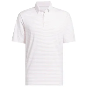 Adidas Ultimate365 Stripe Polo Shirt - Clear Pink/White Step Into Strength Power Every Step