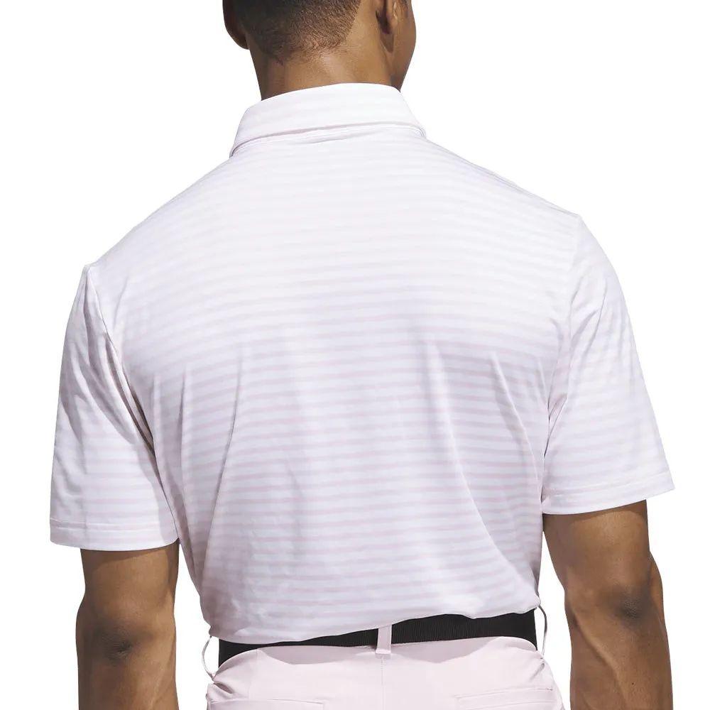 Fuel Your Fire Independence Day Sale Adidas Ultimate365 Stripe Polo Shirt - Clear Pink/White