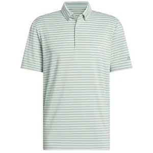 Adidas Ultimate365 Stripe Polo Shirt - Silver Green/Wonder Silver All Eyes on You Stride with Confidence