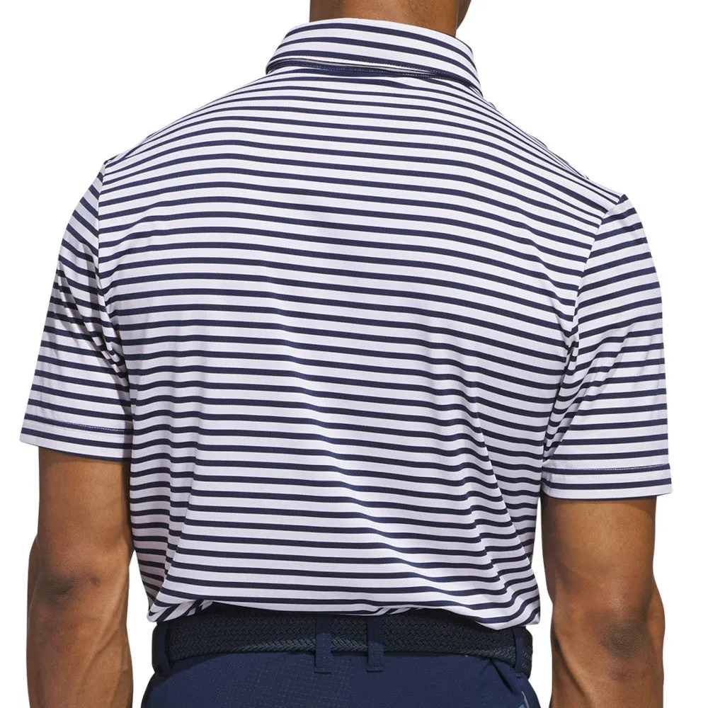 Black Friday Exclusive President's Day Sale Adidas Ultimate365 Stripe Polo Shirt - White/Collegiate Navy