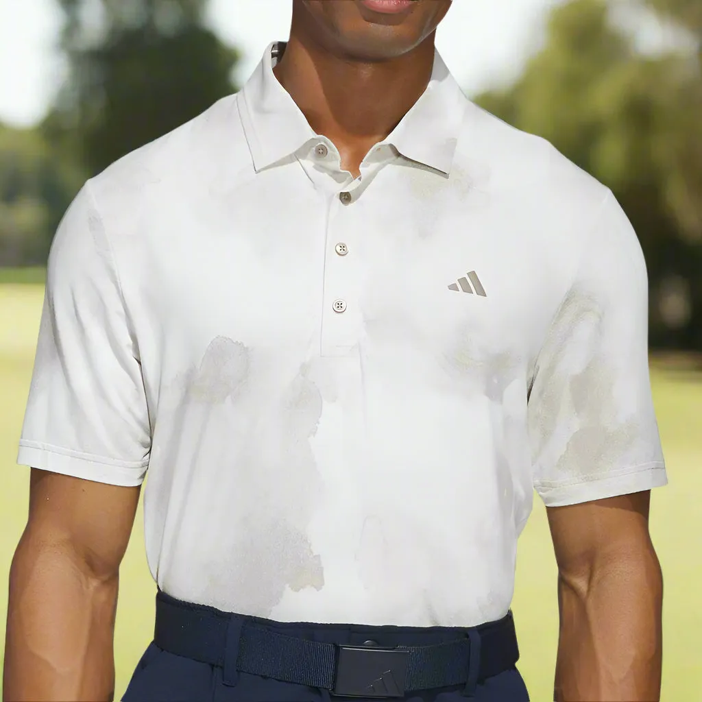 Empower Your Journey Break Boundaries Adidas Ultimate365 Tour Adicool Lc Polo Shirt - Putty Beige/White
