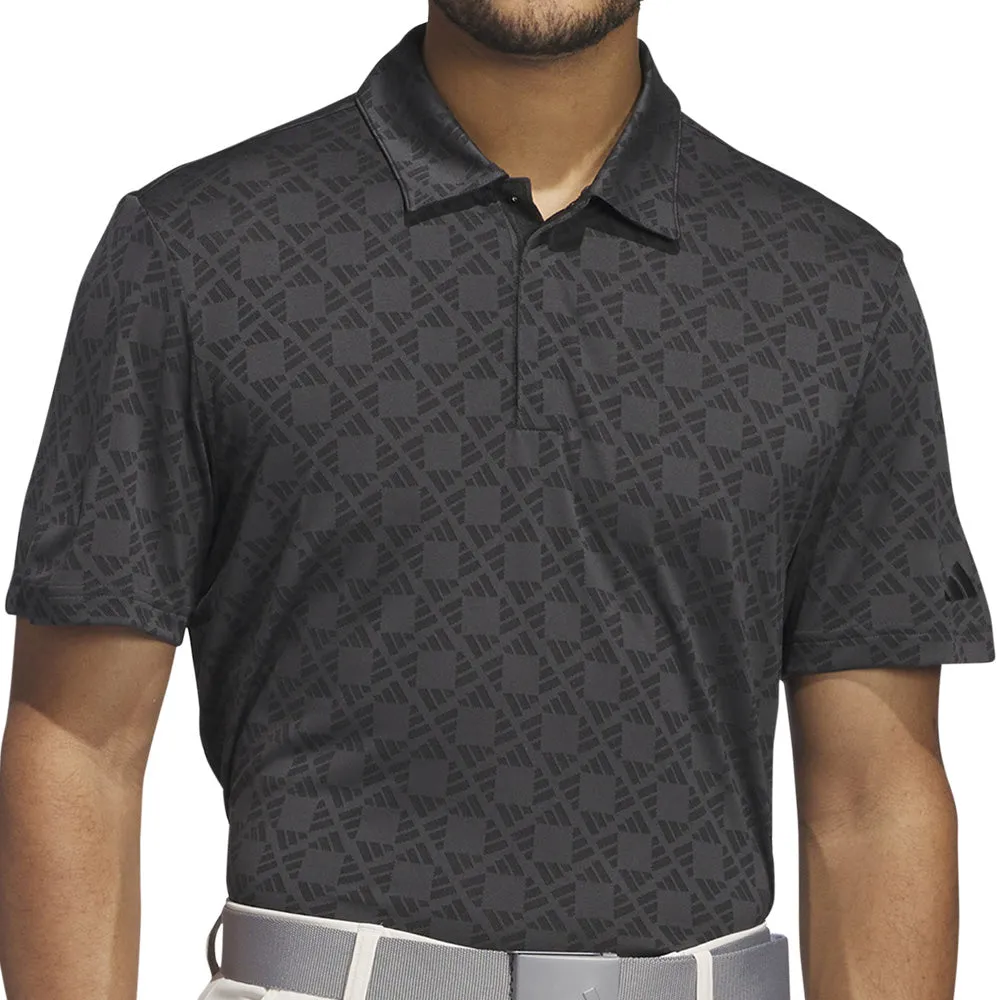 Step Out Boldly Independence Day Sale Adidas Ultimate365 Tour Heat.Rdy Jacquard Polo Shirt - Black