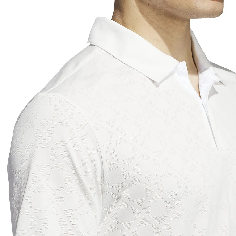 Adidas Ultimate365 Tour Heat.Rdy Jacquard Polo Shirt - White Walk with Purpose Step into the Beat