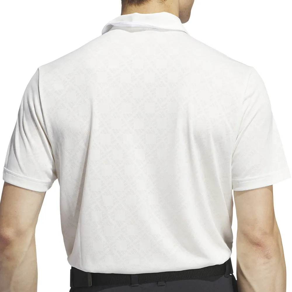 All Eyes on You Memorial Day Sale Adidas Ultimate365 Tour Heat.Rdy Jacquard Polo Shirt - White