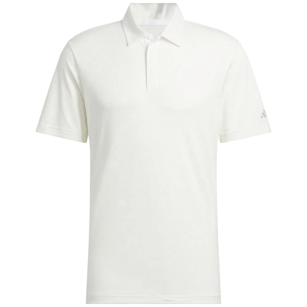 Adidas Ultimate365 Tour Heat.Rdy Jacquard Polo Shirt - White Dare to Lead Unapologetically You