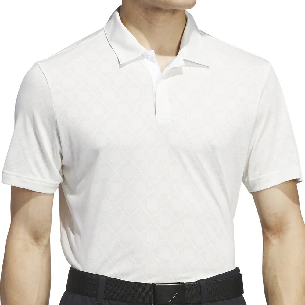 Adidas Ultimate365 Tour Heat.Rdy Jacquard Polo Shirt - White Budget Friendly