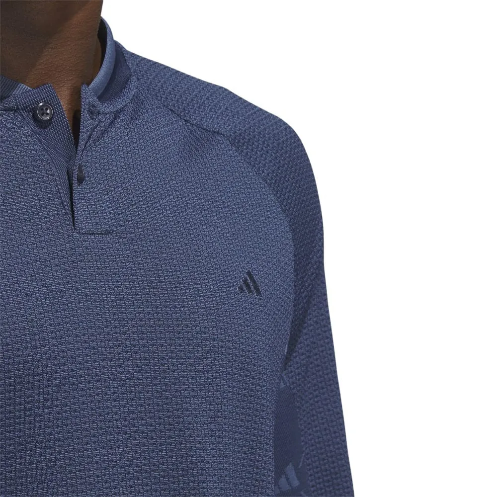 Adidas Ultimate365 Tour Primeknit Long Sleeve Polo Shirt - Collegiate Navy Own the Streets