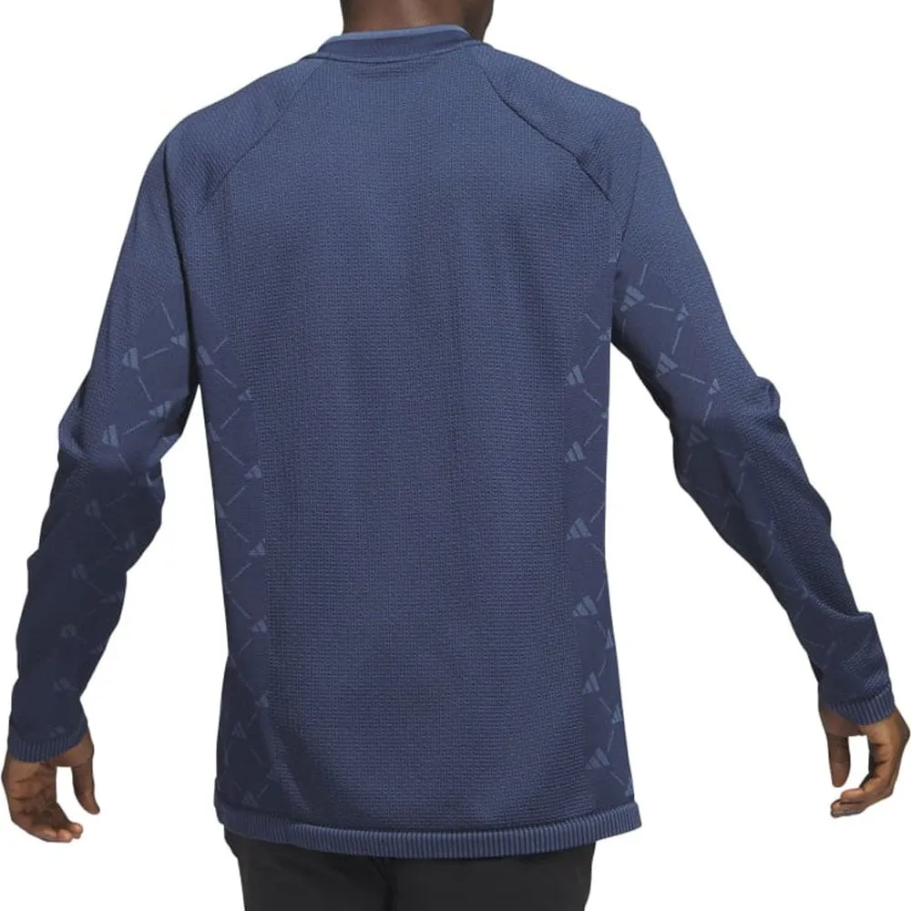 Adidas Ultimate365 Tour Primeknit Long Sleeve Polo Shirt - Collegiate Navy Redefine Classic Not for the Ordinary