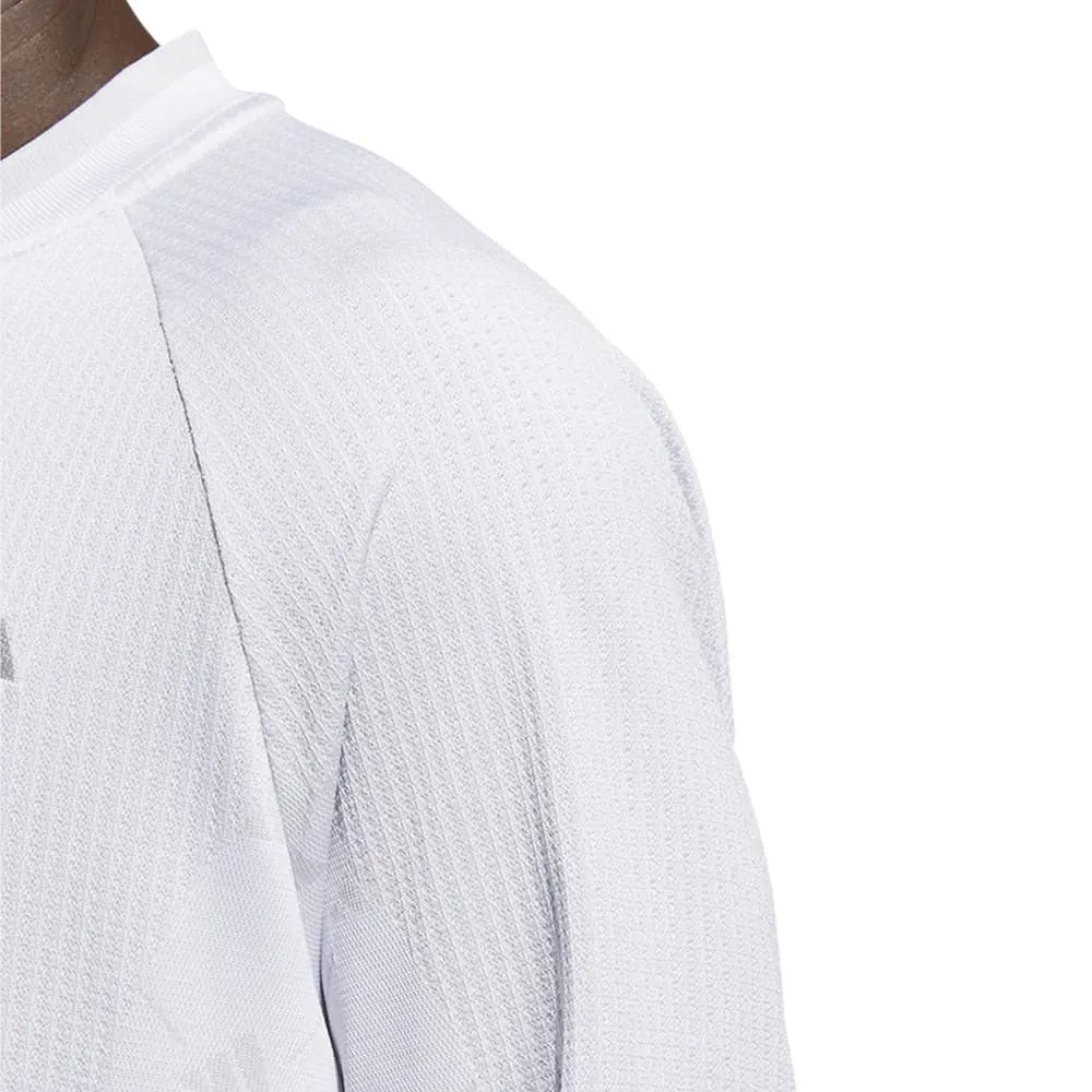 Adidas Ultimate365 Tour Primeknit Long Sleeve Polo Shirt - Grey Two Halloween Sale Thanksgiving Day Sale