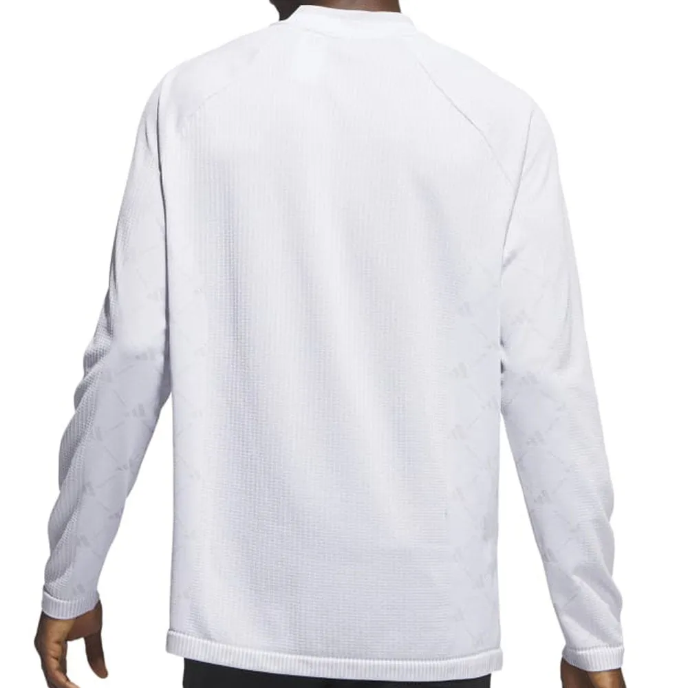 Unapologetically You Easter Sale Adidas Ultimate365 Tour Primeknit Long Sleeve Polo Shirt - Grey Two