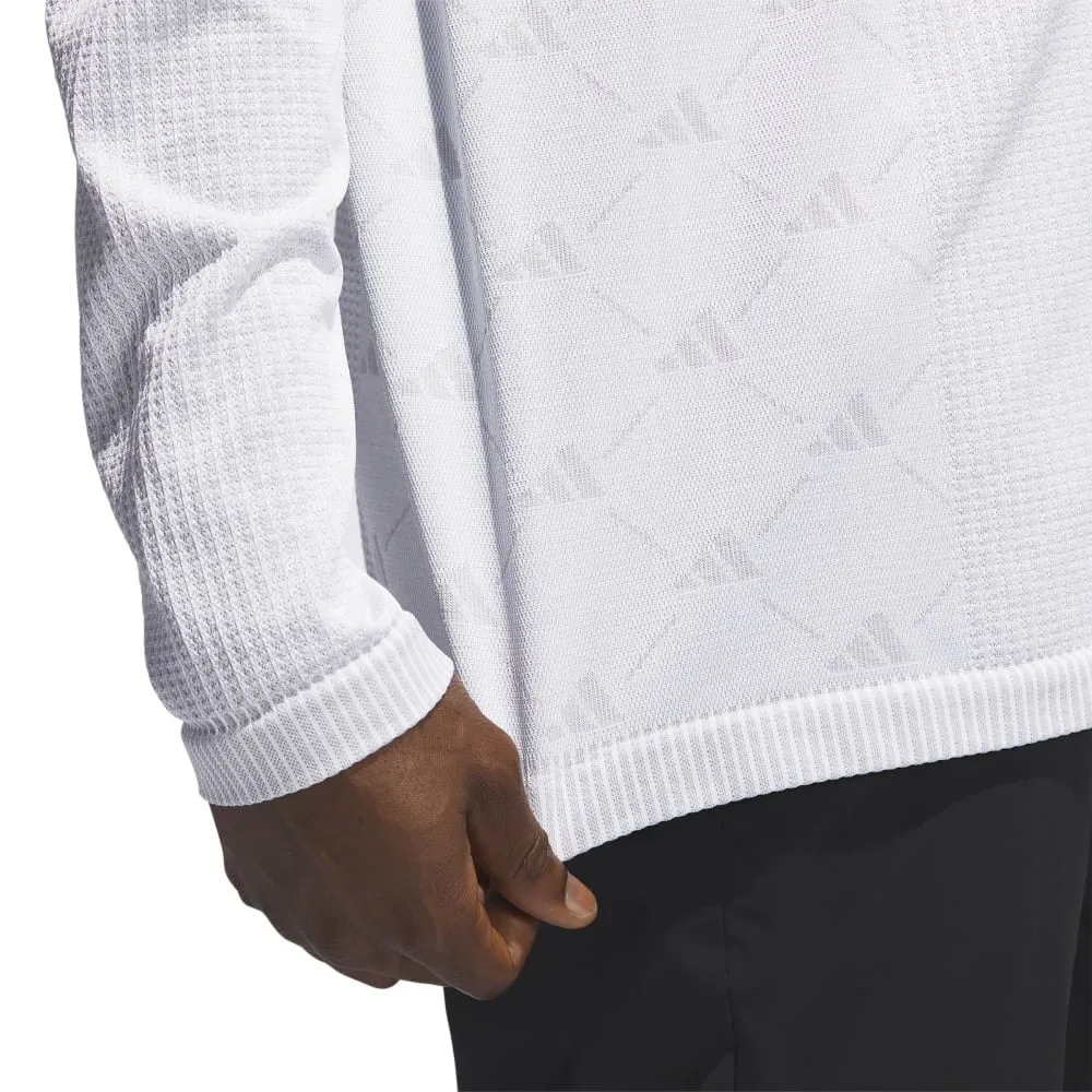 Black Friday Exclusive Adidas Ultimate365 Tour Primeknit Long Sleeve Polo Shirt - Grey Two
