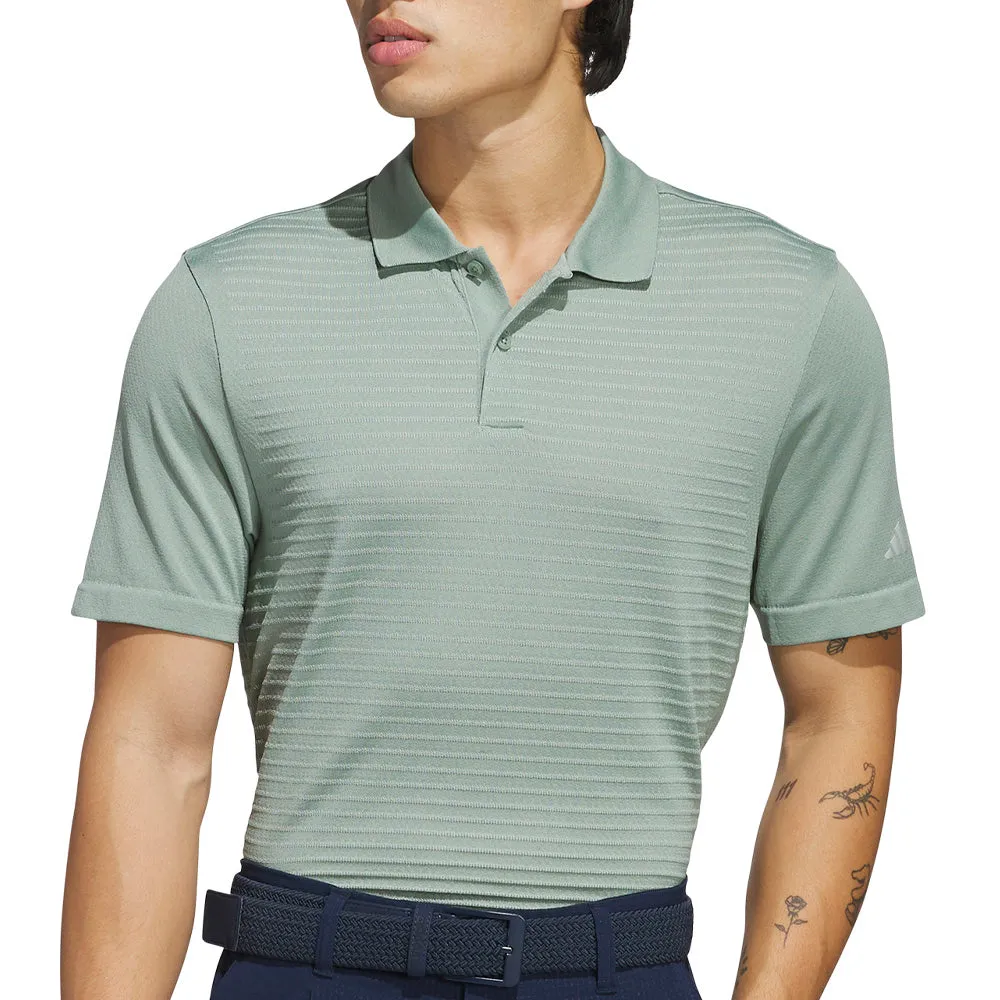 Adidas Ultimate365 Tour Seamless Polo Shirt - Silver Green Built to Perform