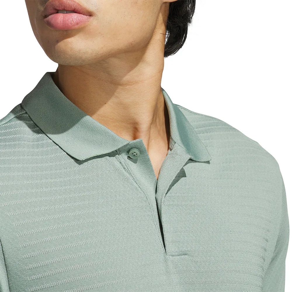 Unapologetically You Adidas Ultimate365 Tour Seamless Polo Shirt - Silver Green
