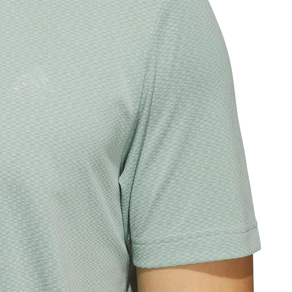 Adidas Ultimate365 Tour Texture Polo Shirt - Silver Green Great Value