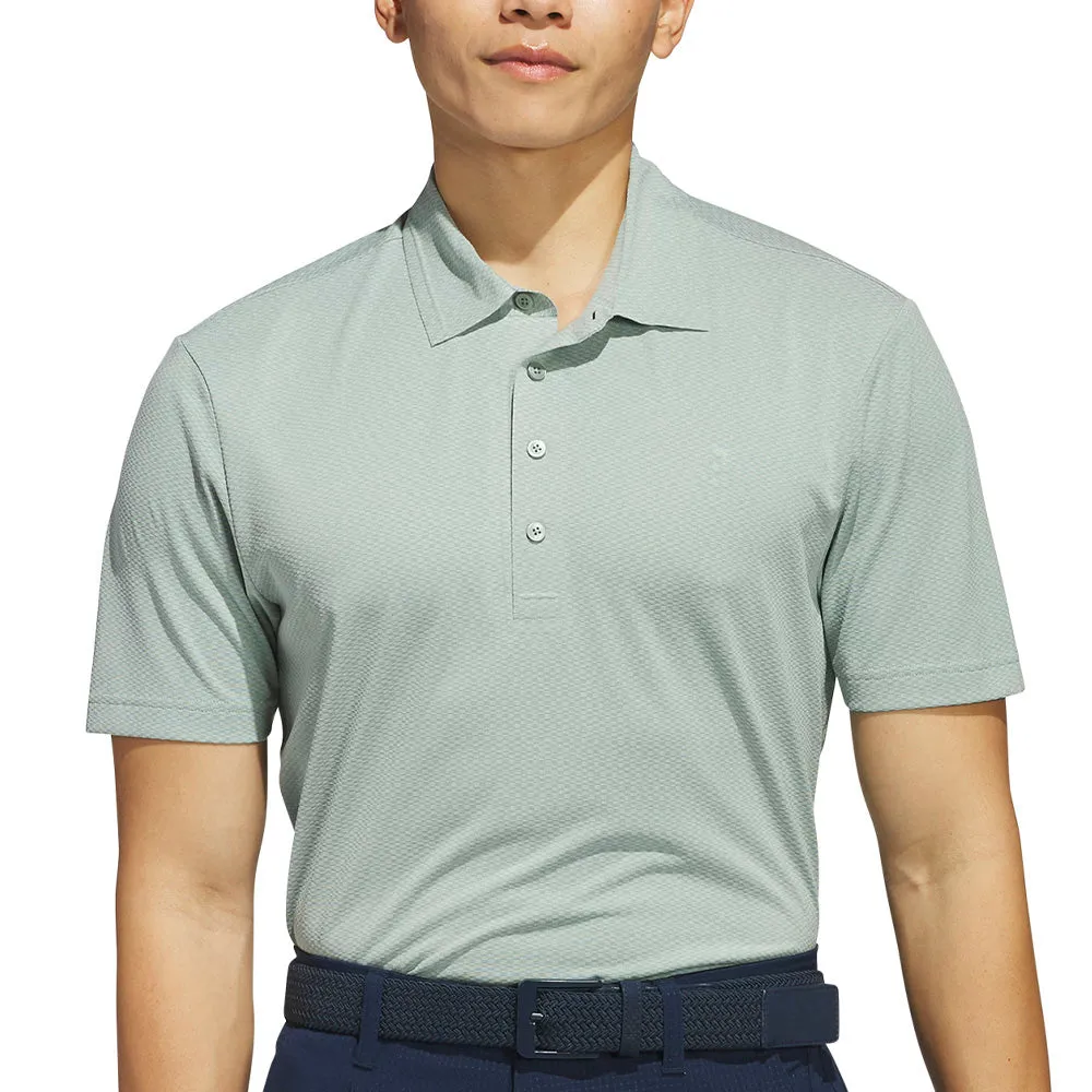 Adidas Ultimate365 Tour Texture Polo Shirt - Silver Green Biggest Sale of the Year